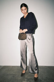 Gray Frankie Stripe Pant