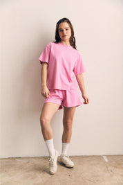 Pink Cosmos Simple Shorts