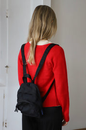 Black Mini Nylon Backpack