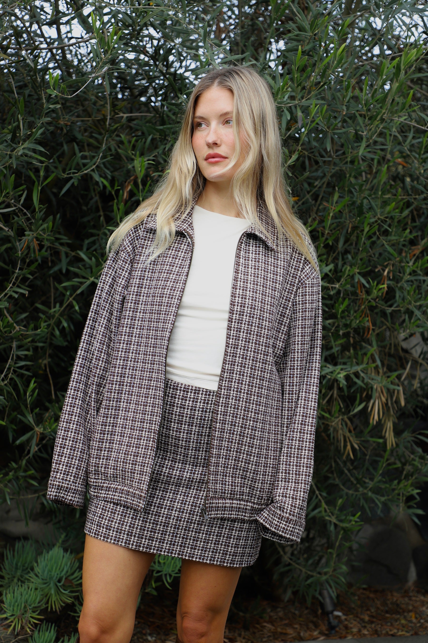 Coffee Hazed Mini Skirt