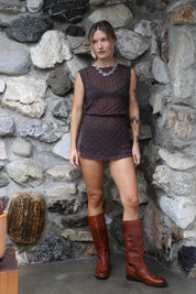 Coffee Ruched Ross Tunic