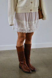 Mauve Party Crashers Slip Skirt