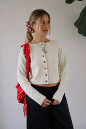 Optic White Sydney Shrunken Cardi