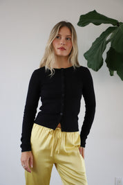 Black Sybil Pointelle Cardigan