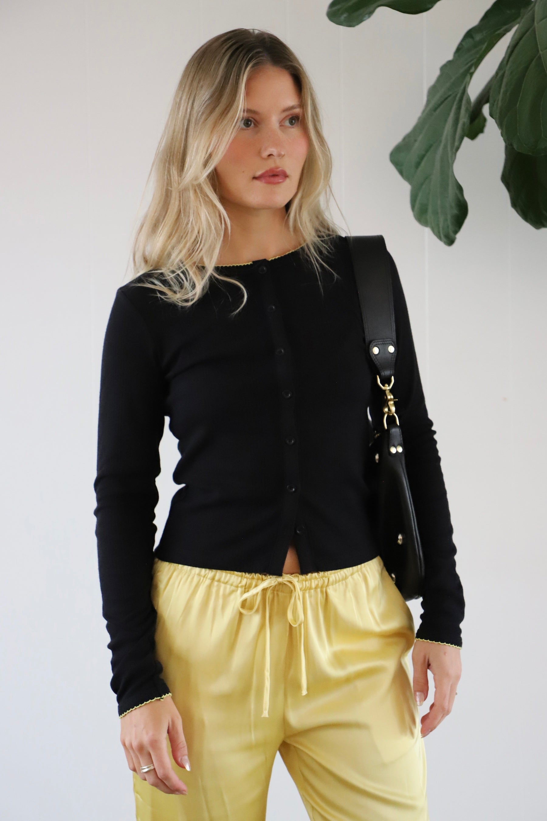 Black Sybil Pointelle Cardigan