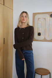 Dark Brown Molly Cardigan