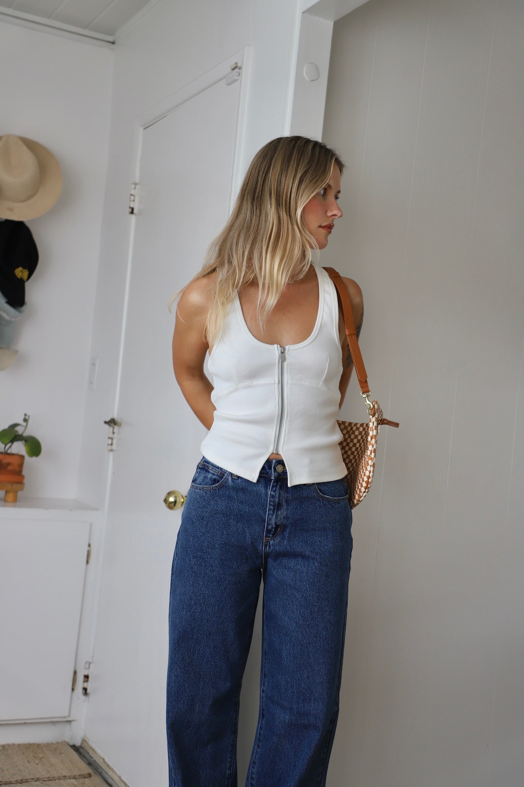 White Sand Addison Racer Tank