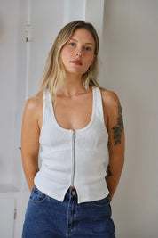 White Sand Addison Racer Tank