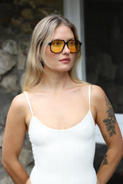 Black & Lemon Delphine Sunglasses