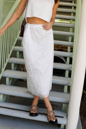White Eyelet Este Skirt
