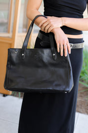 Black Ralph Lauren Leather Tote