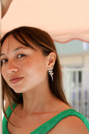 Silver Zig Zag Earrings