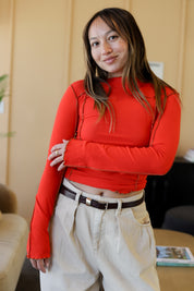 Red Omato Long Sleeve Tee