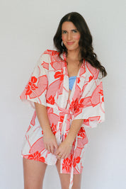 Red Printed Robe