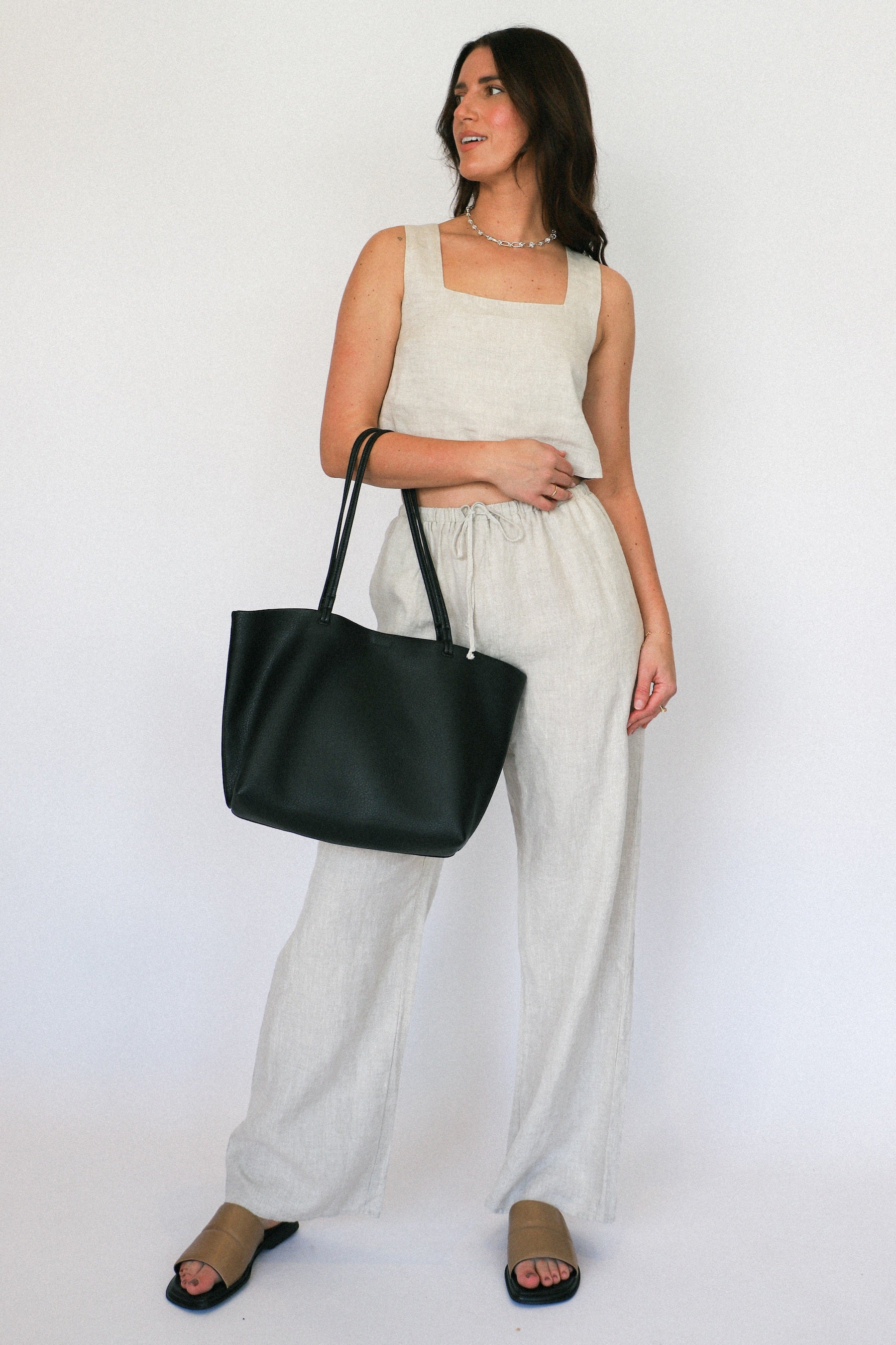 Black Madeline Minimal Tote