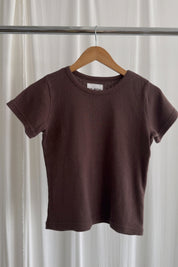 Chocolate Pointelle Babe Tee