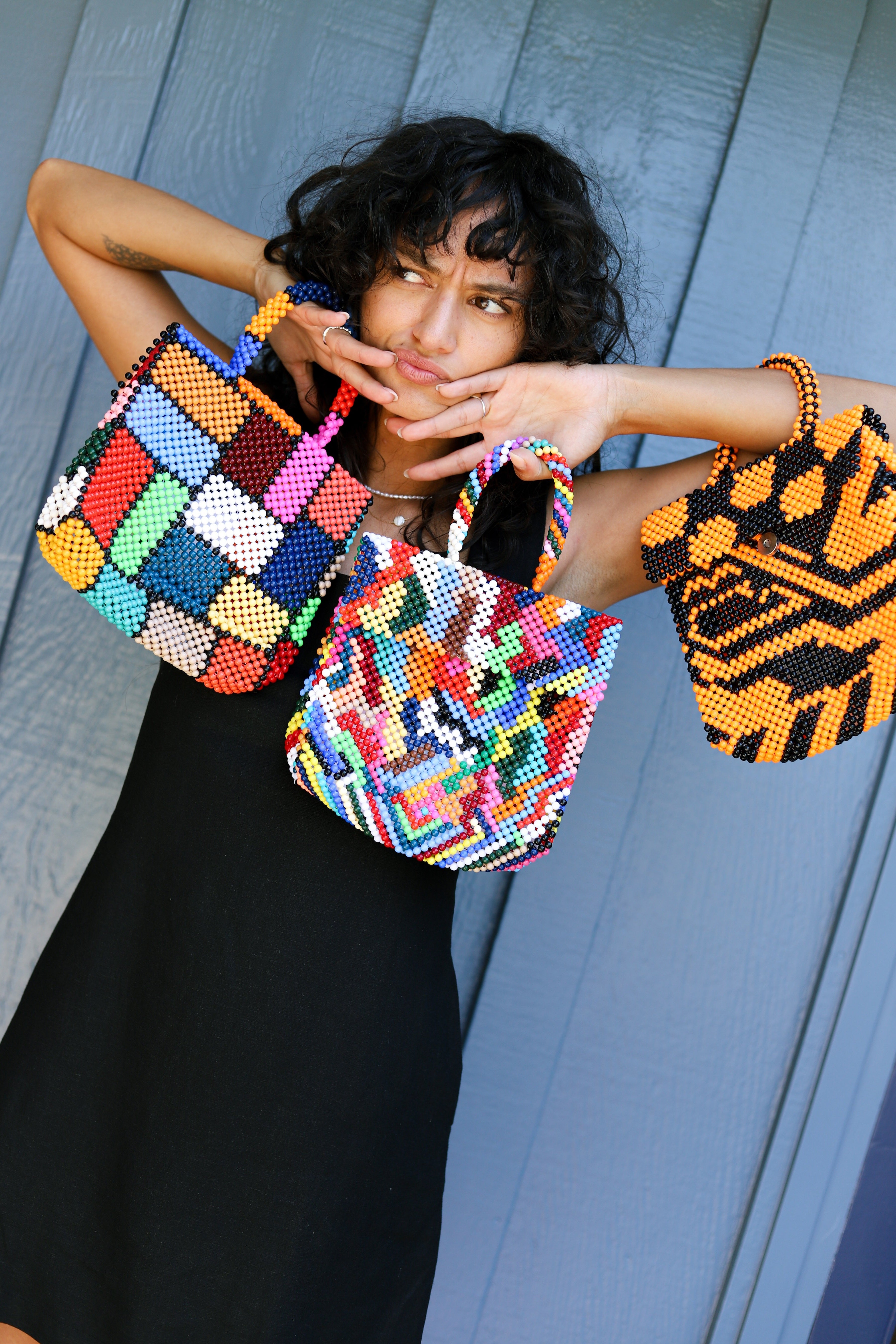 Collage Beaded Bag