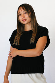 Black Pierre Sweater Top