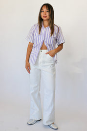 Lavender Stripe Button Down