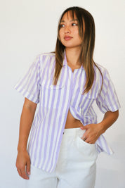 Lavender Stripe Button Down