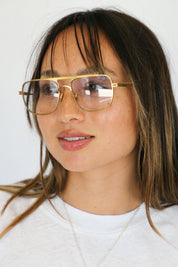 Gold Metal Jane Sunglasses
