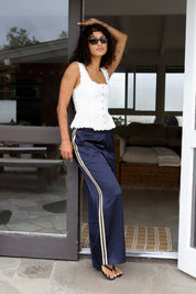 Navy Frankie Stripe Pant