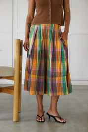 Orange Ivy Crop Pull-On Cullotte