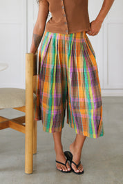 Orange Ivy Crop Pull-On Cullotte