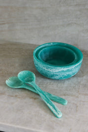Large Teal Serving Bowl