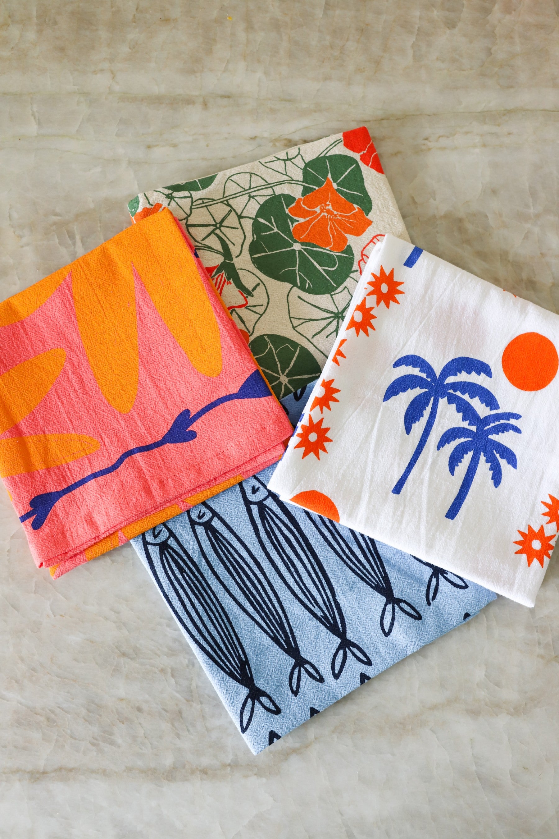 Palm Sunset Tea Towel