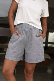 Blue Stripe City Shorts