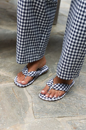 Navy Gingham Gidget Sandal