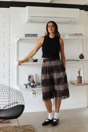 Plaid Nitya Long Shorts