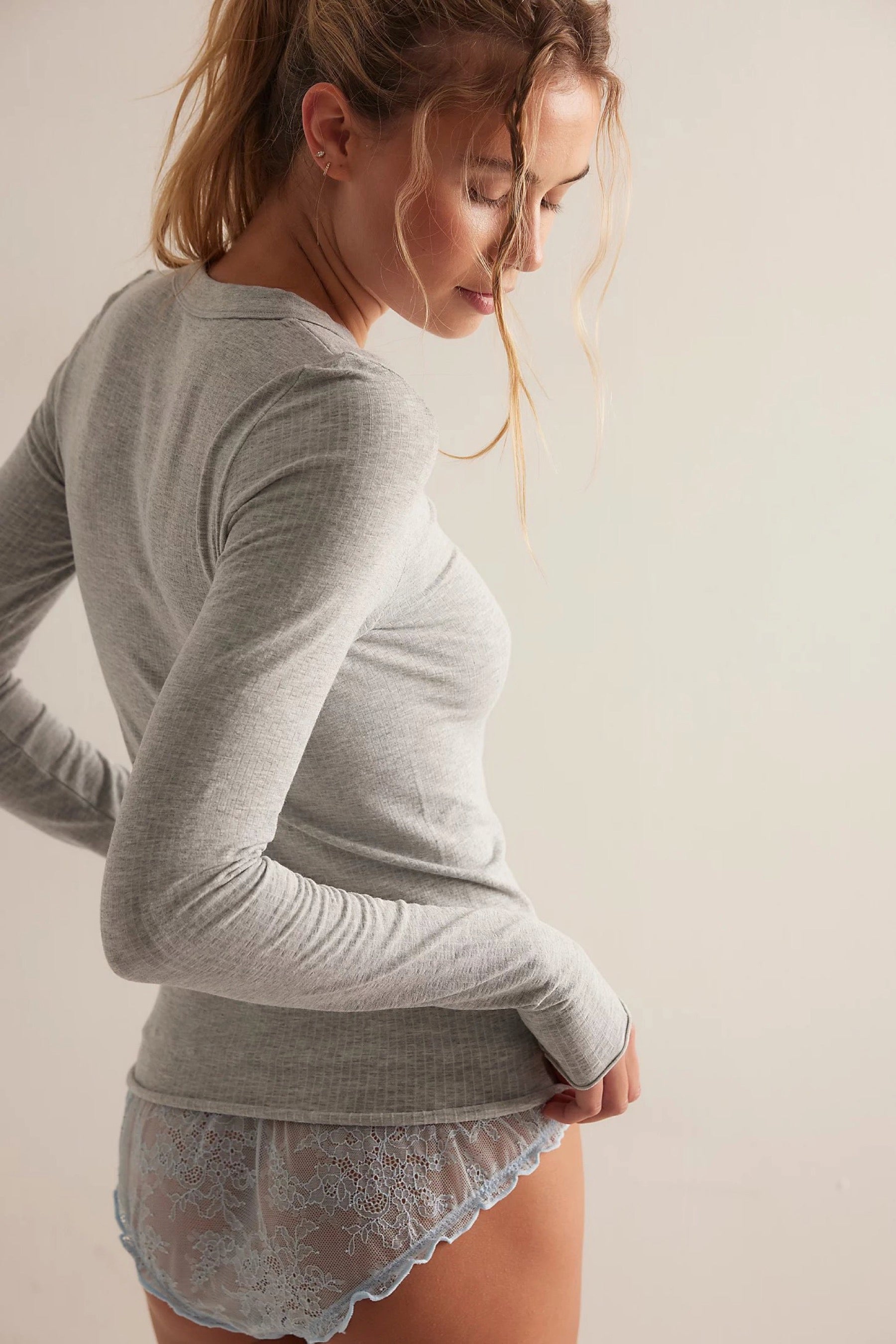 Heather Grey So Soft Seamless Long Sleeve