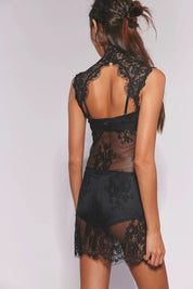 Black One More Time Slip Dress