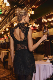 Black One More Time Slip Dress
