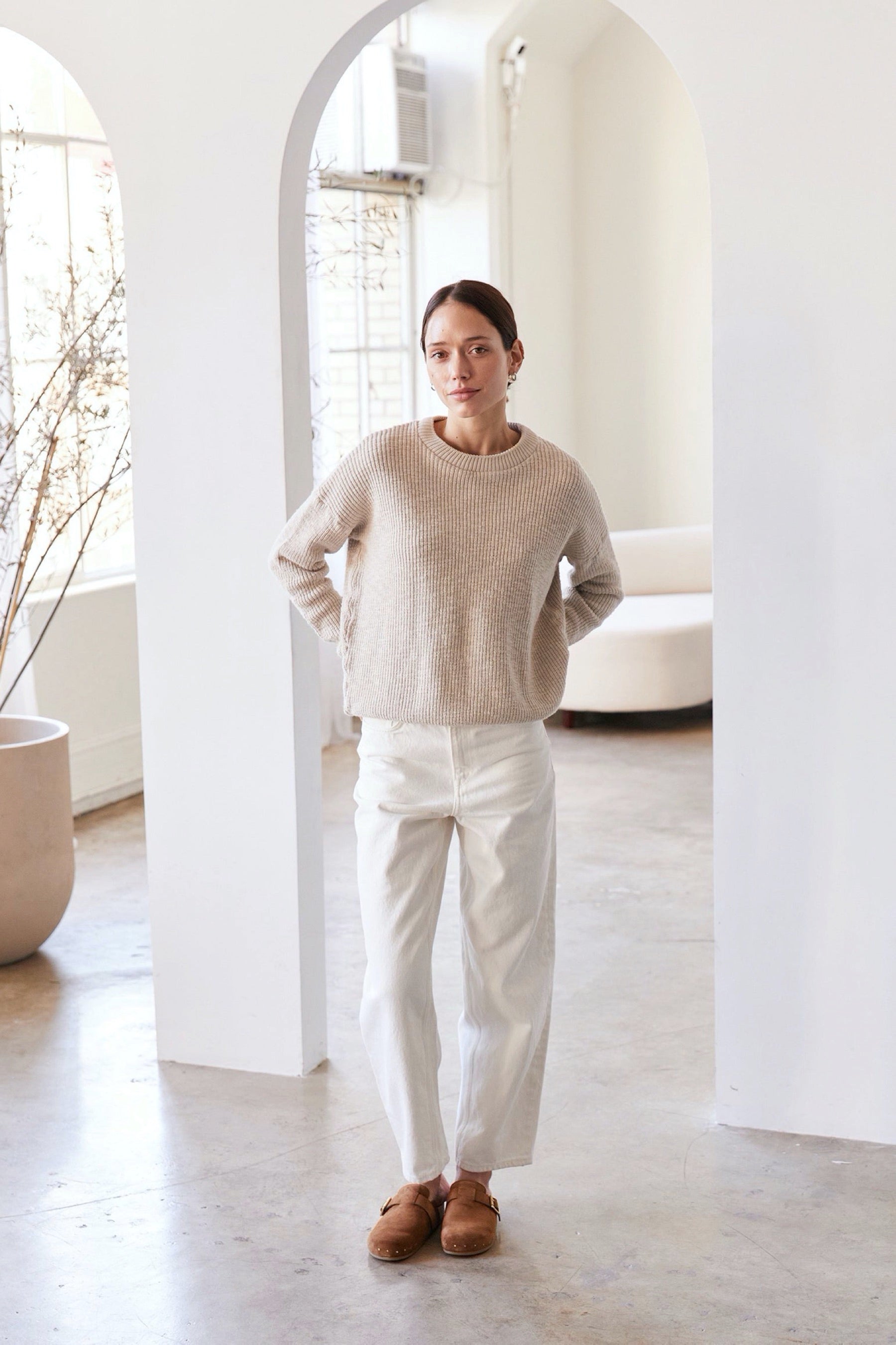 Natural Pull-On Sweater