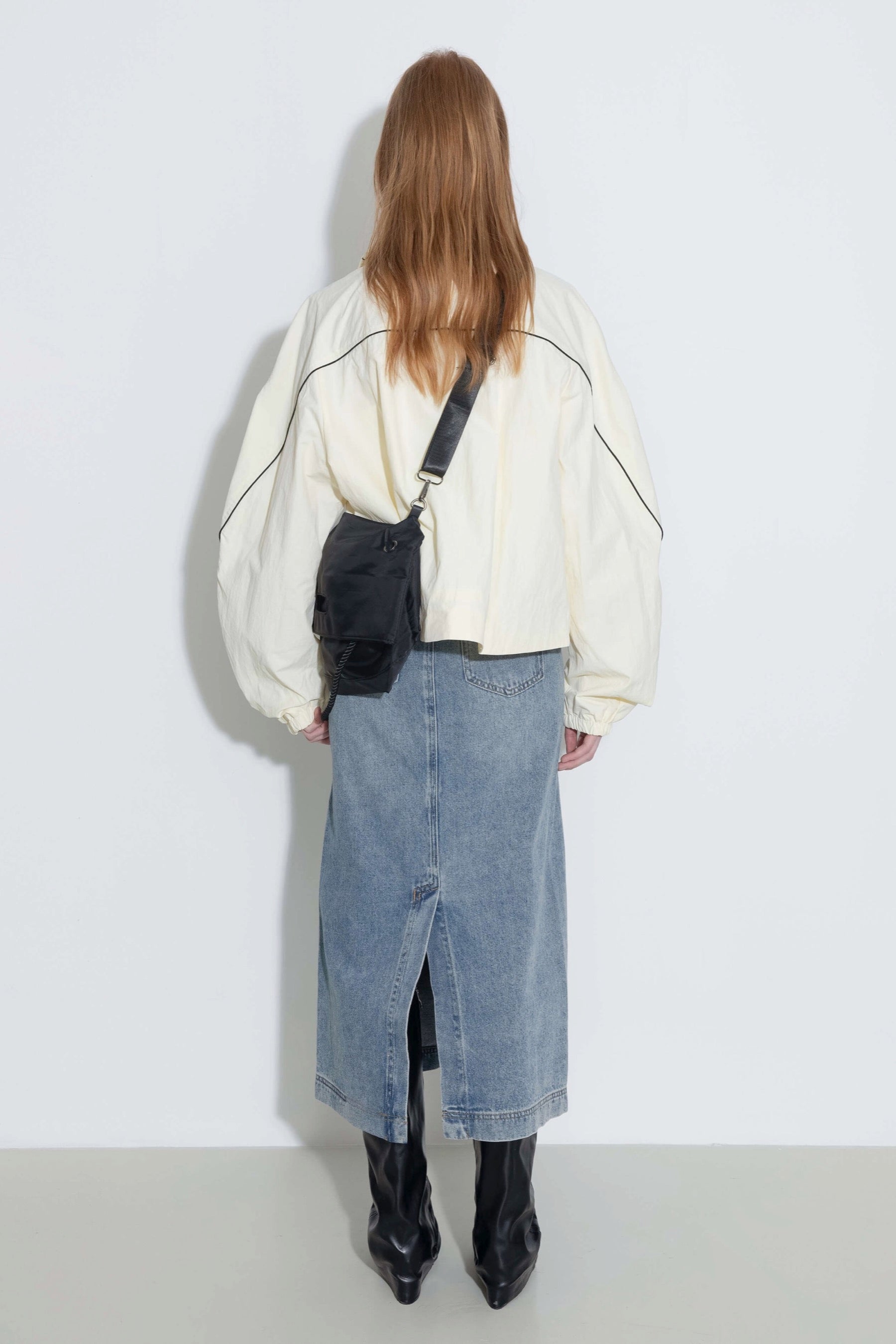 Colorblock Zipper Short Jacket