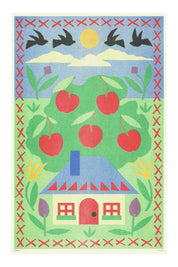 Cottage Risograph Print