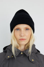 Black Fisherman Beanie
