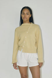 Wheat Asymmetrical Knit