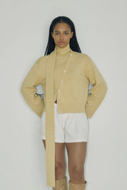 Wheat Asymmetrical Knit