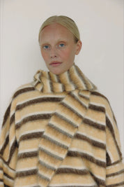 Stripe Hooded Scarf