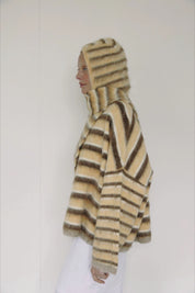 Stripe Hooded Scarf