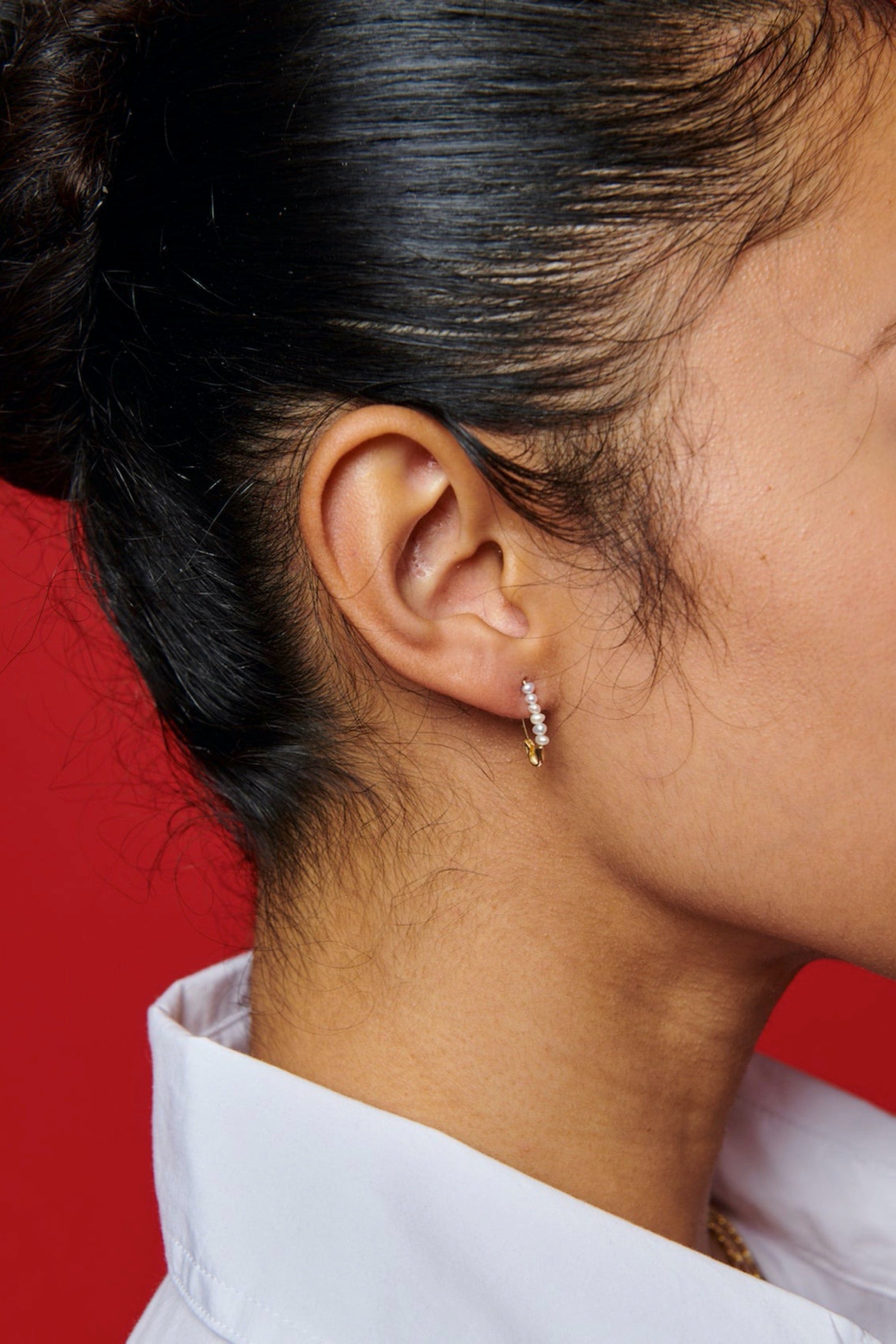 14k Mini Friendship Safety Pin Earring
