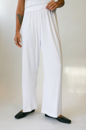 Powder Pointelle Simple Crop Pant