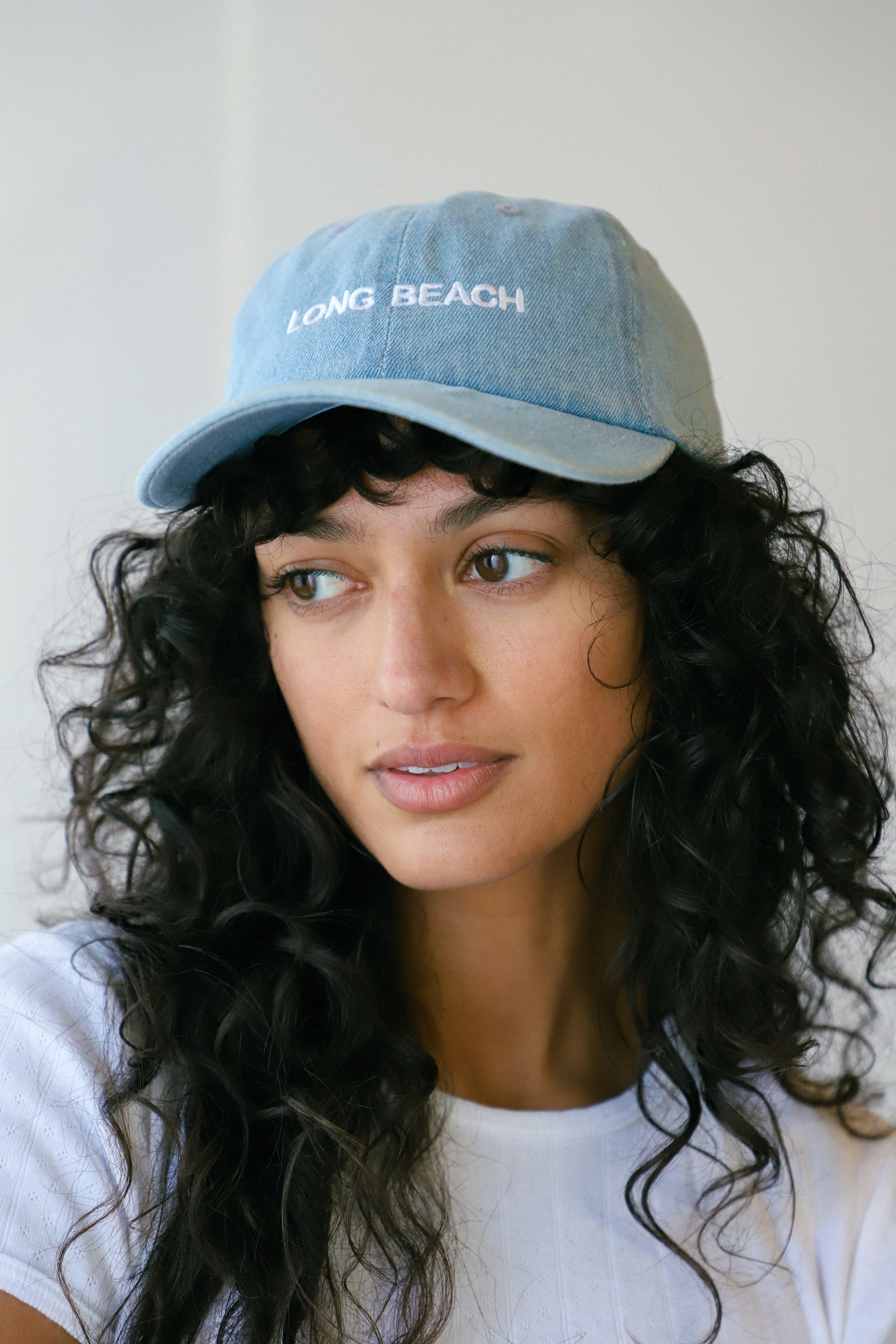 X Prism Light Denim Long Beach Hat