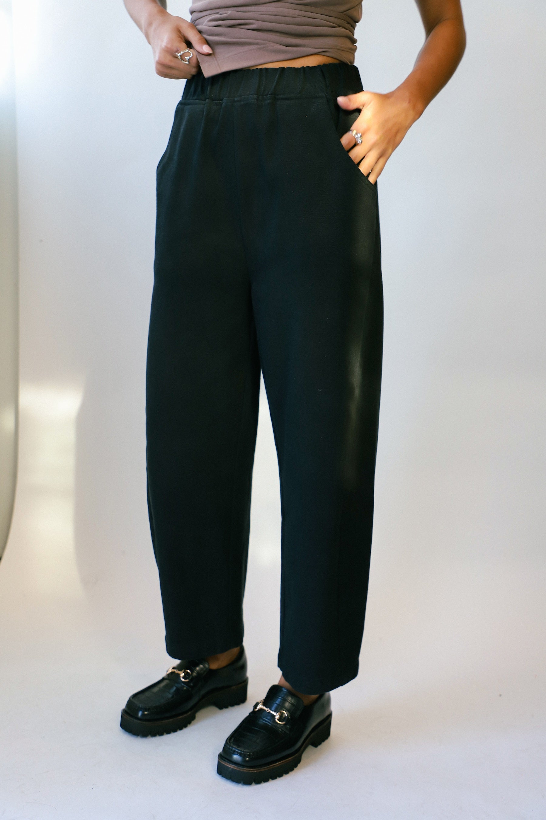 Black Canvas Arc Pant