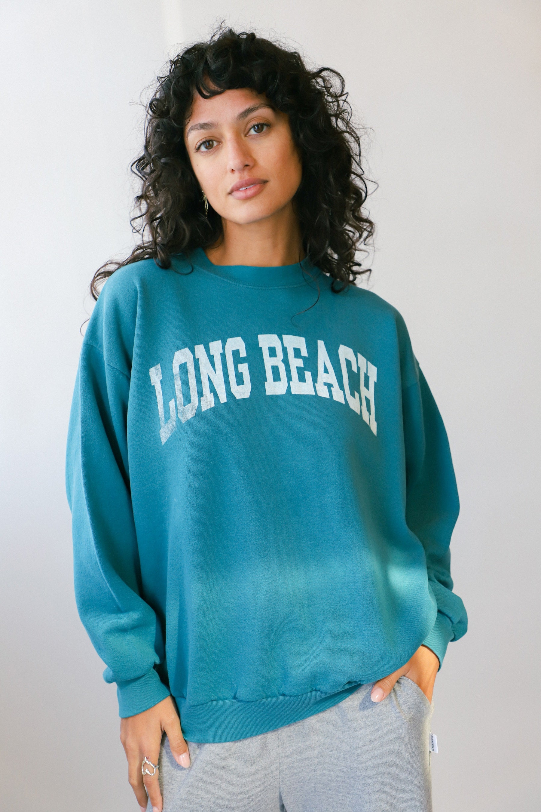 X Prism Teal Varsity Sweatshirt