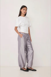 Grey Taffeta Kylie Pant